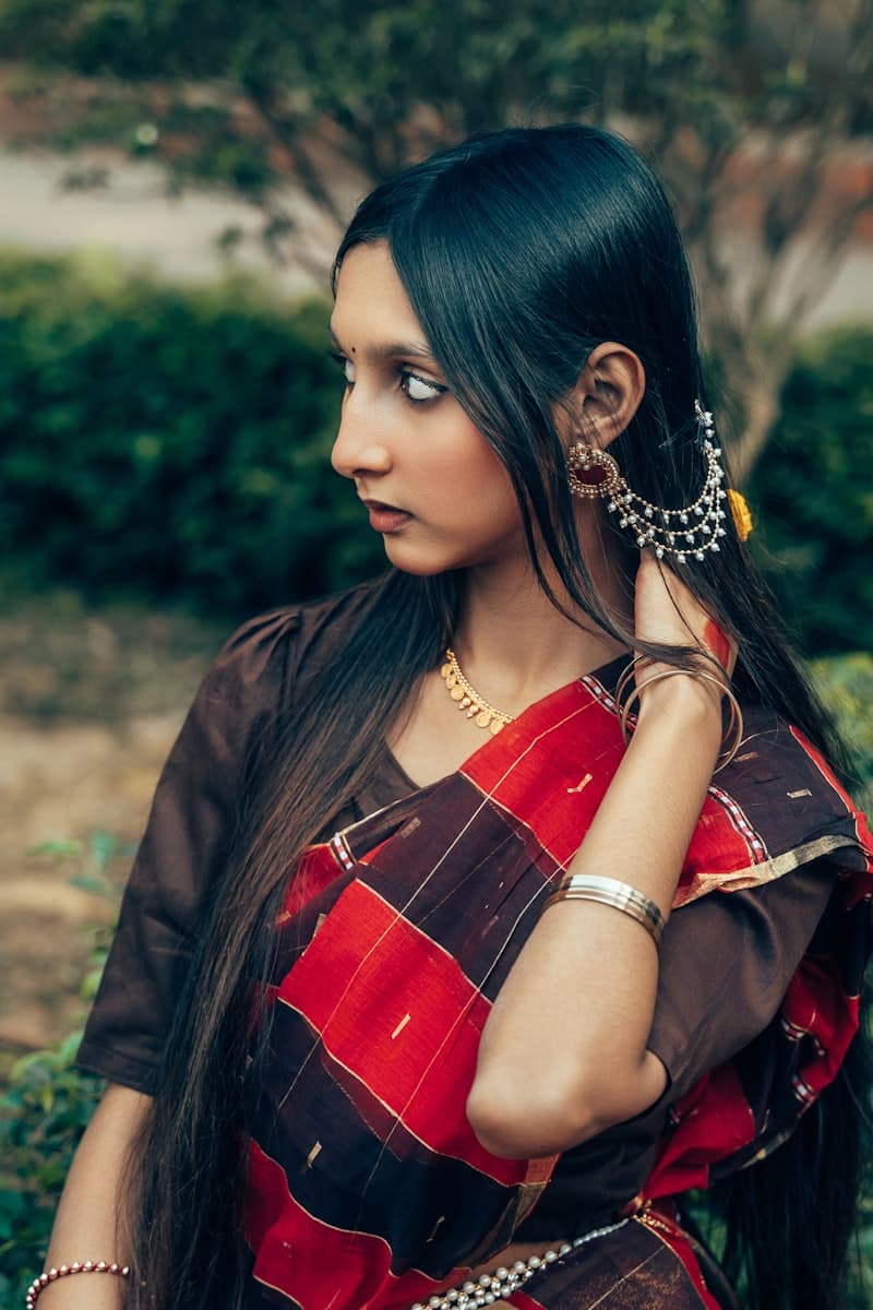 Gold Border Saree
